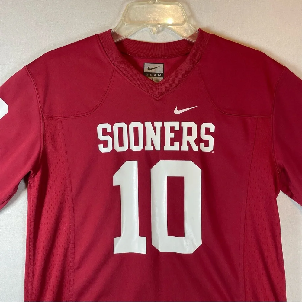 Nike Team Oklahoma Sooners #10 Football Jersey Youth Large